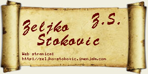 Željko Stoković vizit kartica